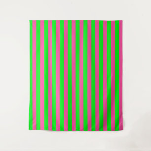 Tenture Design de bandes rose et verte