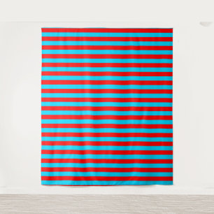Tenture Design de bandes rouges et bleues