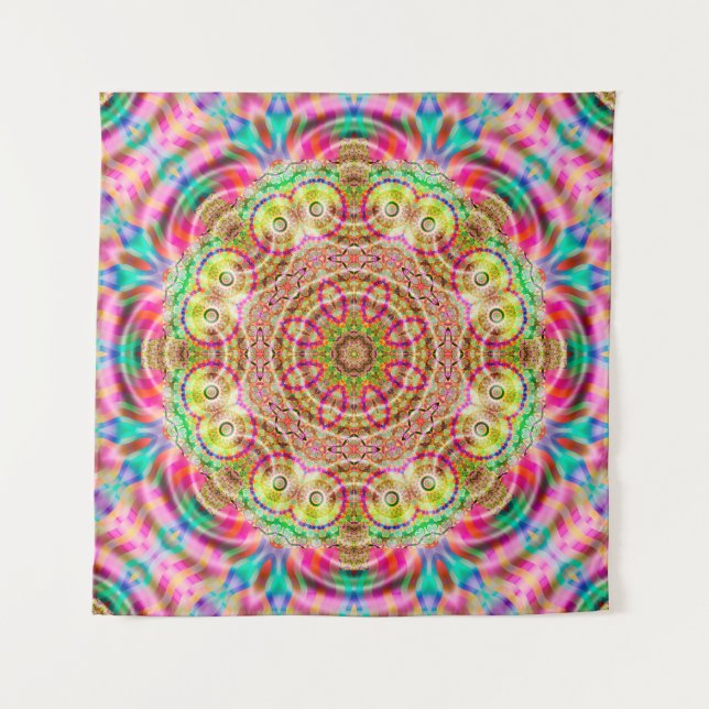 Tenture Design de fleurs Mandala (Devant)