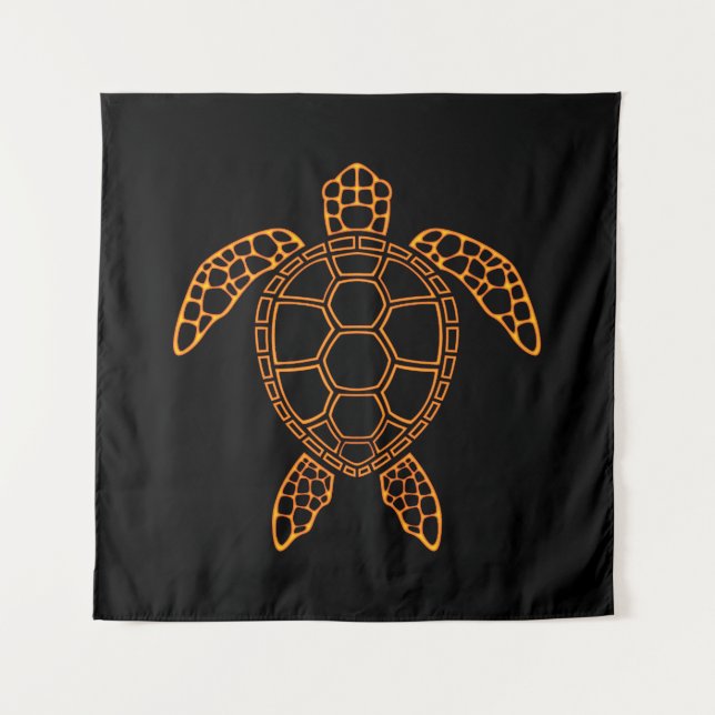 Tenture Design de la tortue marine Neon Lava (Devant)