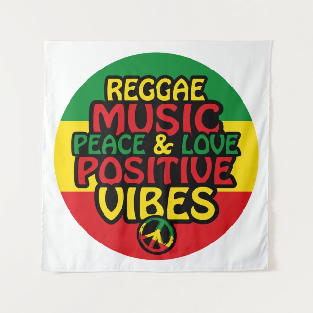 Tenture Design de reggae avec des citations positives et d (Devant)