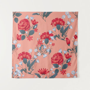 Tenture Design floral vintage motif sans couture avec rose