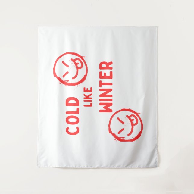 Tenture Design hivernal froid pour affiches et décors (Devant)