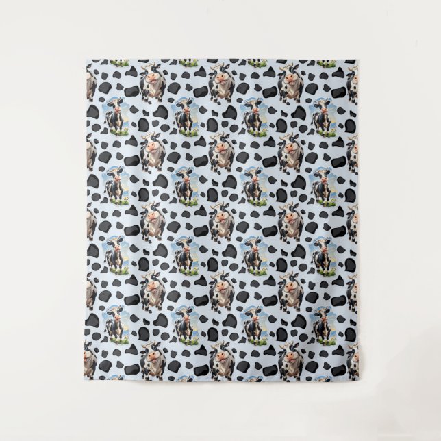 Tenture Design Motif animal de vache (Devant)