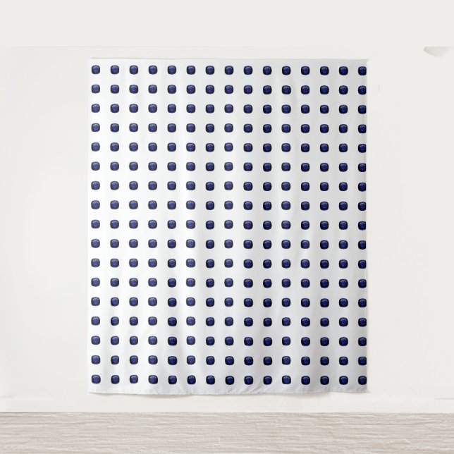 Tenture Design Motif Blue Sapphire (Devant)