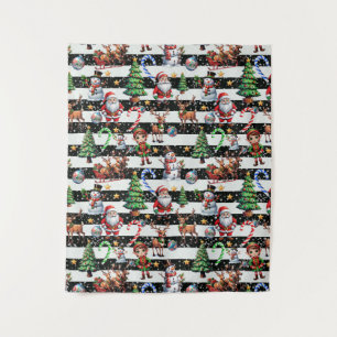 Tenture Design Motif décoratif des rayures de Noël