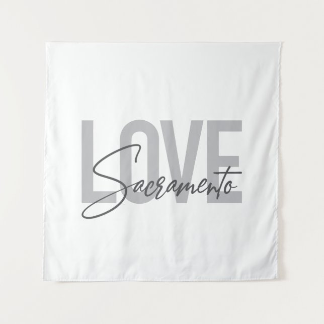 Tenture Design simple, cool et moderne de Love Sacramento (Devant)