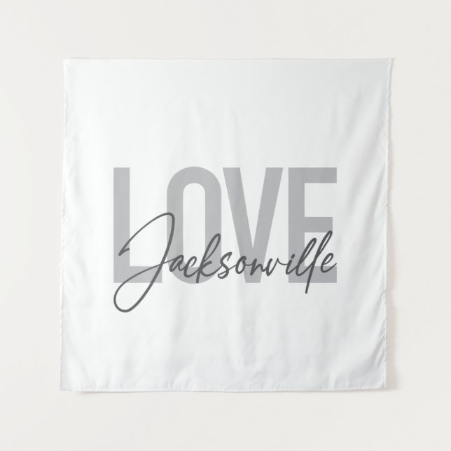 Tenture Design simple, moderne, cool Love Jacksonville (Devant)