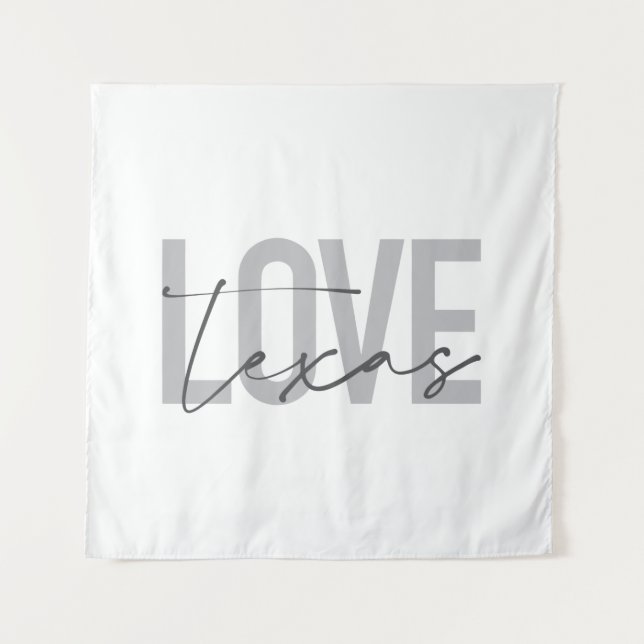 Tenture Design simple, moderne, urbain, cool Love Texas (Devant)