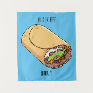 Tenture dessin animé de Burrito