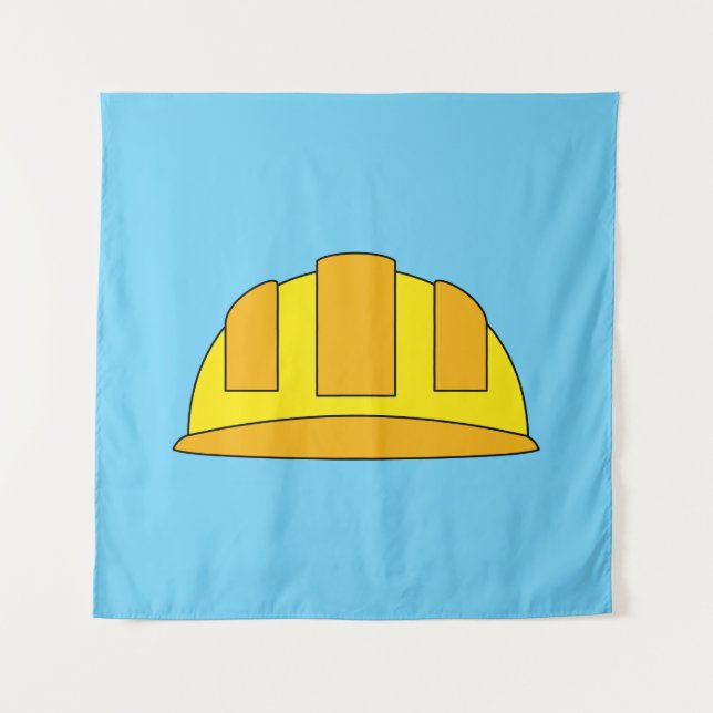 Tenture Dessin animé de casque jaune (Devant)