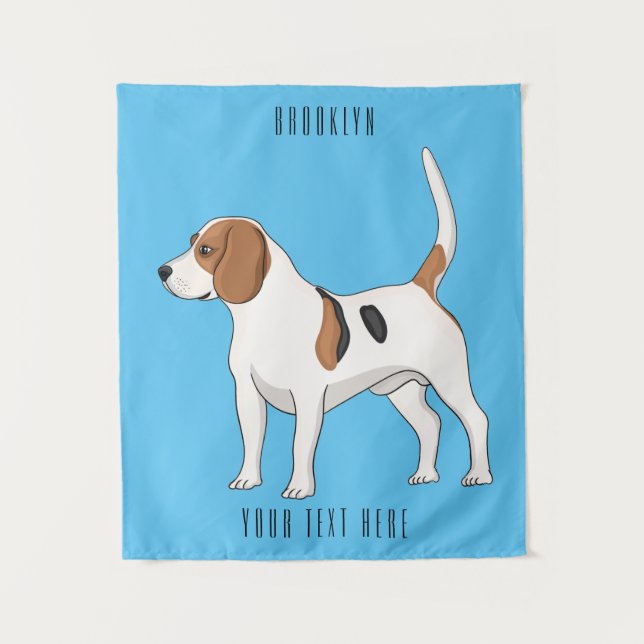 Tenture dessin animé de chien beagle (Devant)