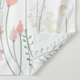 Tenture Dessin aquarelle de champ de fleurs sauvages