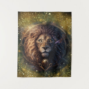 Tenture Dessin aquarelle Signe du zodiaque Lion