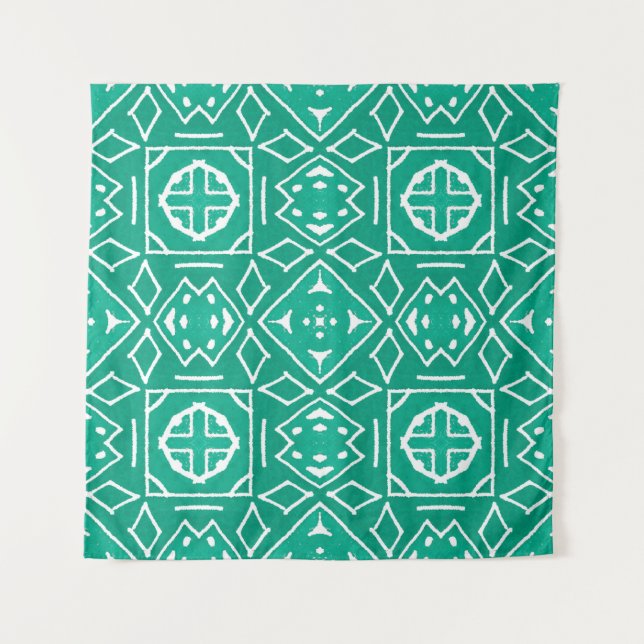Tenture Dessin d'art africain. Impression tribale. Ikat Ch (Devant)