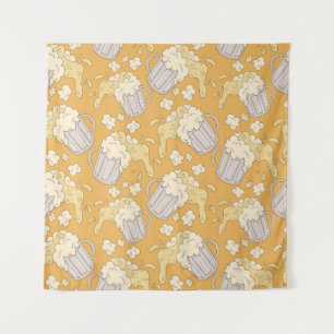 Tenture Dessin de bière : Vintage sans fil.