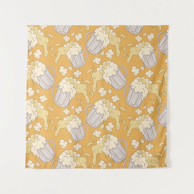 Tenture Dessin de bière : Vintage sans fil. (Devant)