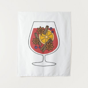 Tenture Dessin de xmas de vin roux