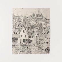 Dessin d'encre de stylet Leiden South Hollande Pay