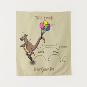 Tenture Dessin d'humour australien kangourou