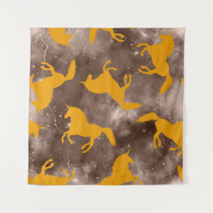 Tenture Dessin main Abstrait Chevaux Unicorn Patt sans joi