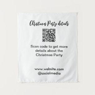 Tenture Détails du site web du code QR de la fête de vacan