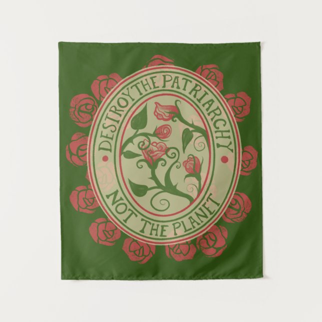 Tenture Détruire le patriarcat et non la planète Feminist (Devant)