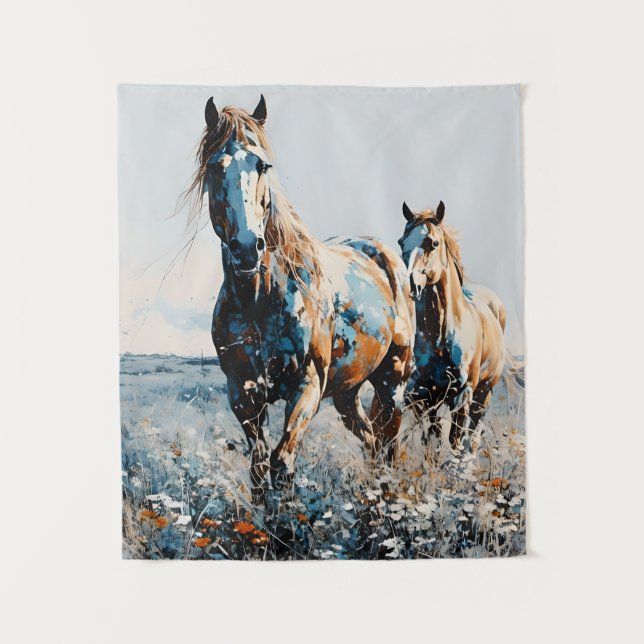 Tenture Deux Paint Horses (Devant)