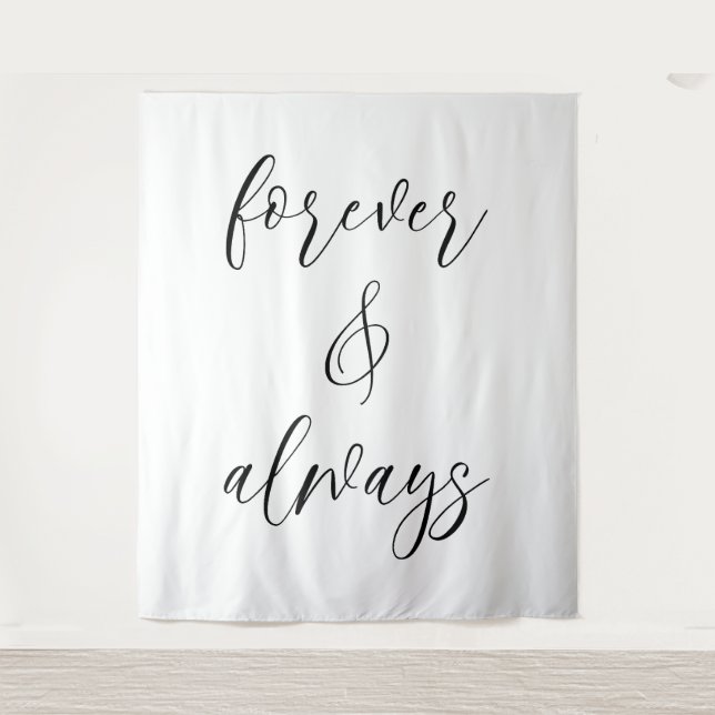 Tenture Devis pour toujours et toujours Mariage (Devant)
