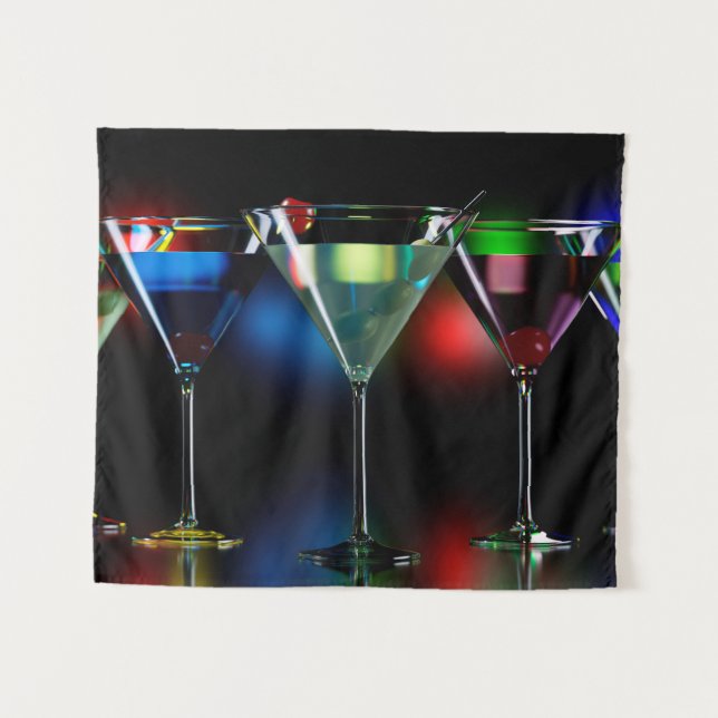 Tenture Différents cocktails dans des lunettes à martini é (Devant (Horizontal))