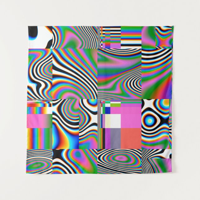 Tenture Digital effects. Vibrant abstract background. Colo (Devant)