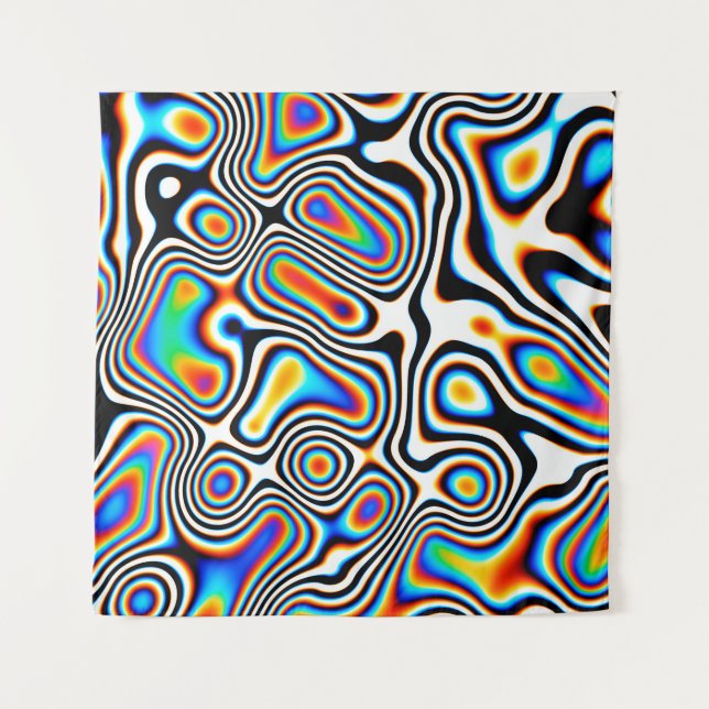 Tenture Digital effects. Vibrant abstract background. Colo (Devant)