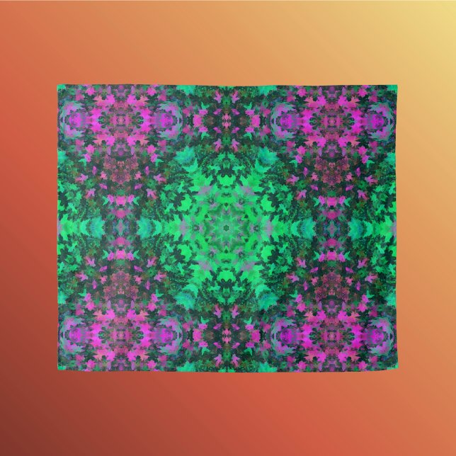 Tenture Digital Mandala vert et violet (Créateur téléchargé)