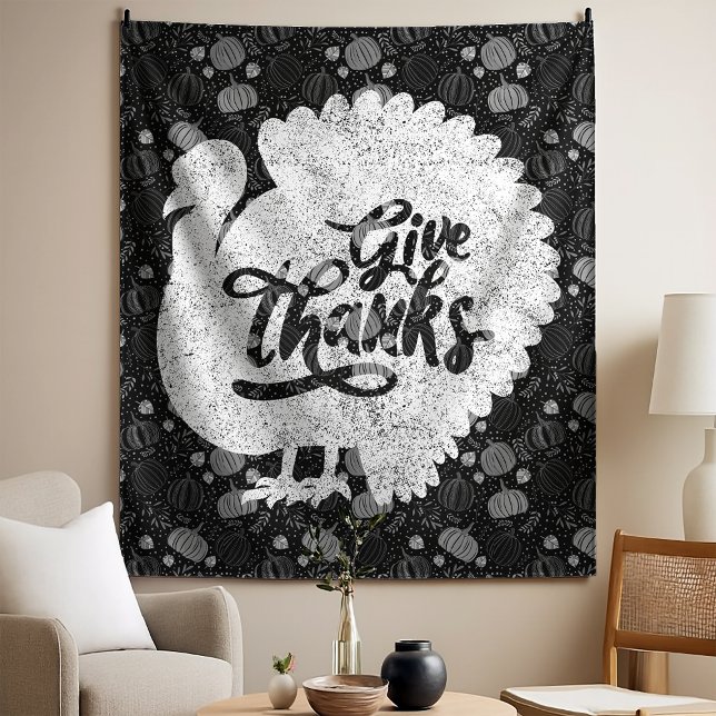 Tenture Dinde de remerciement de Thanksgiving vintage (Créateur téléchargé)