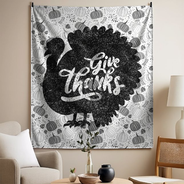Tenture Dinde de remerciement de Thanksgiving vintage (Créateur téléchargé)