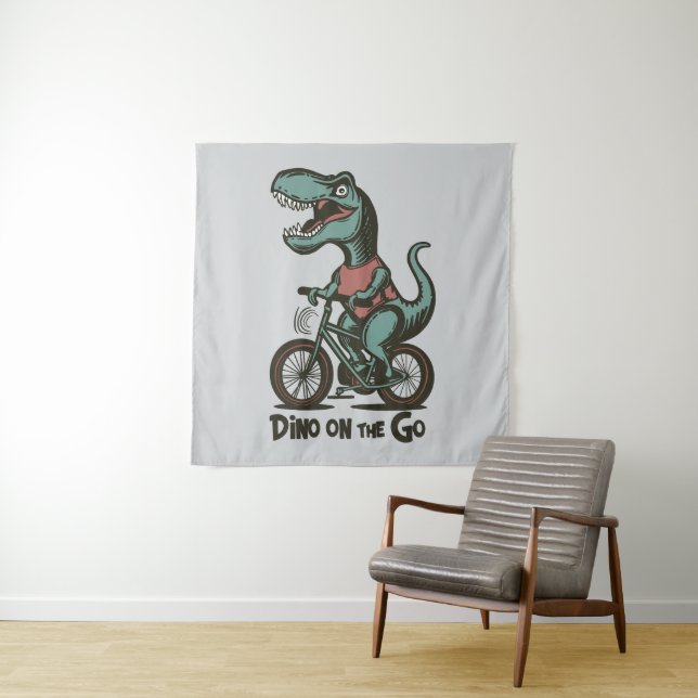 Tenture Dino en déplacement (En situation)