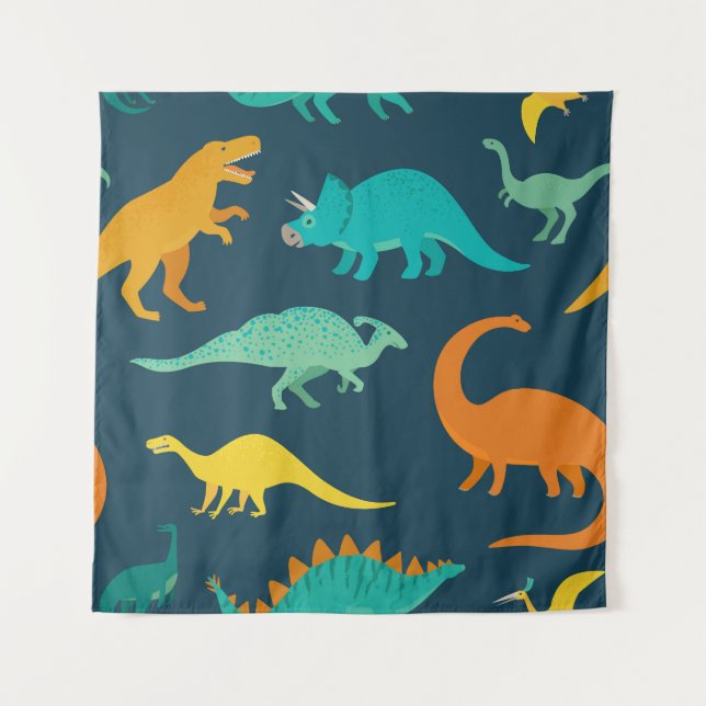 Tenture Dinosaur Adventure : Papier peint de la crèche pou (Devant)