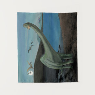 Tenture Dinosaures à la Pleine lune
