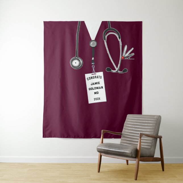 Tenture Diplôme de fin d'études de médecine (En situation)