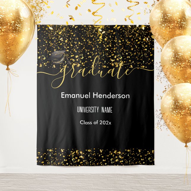 Tenture Diplômé d'or Fête de remise des diplômes de la pro (Créateur téléchargé)