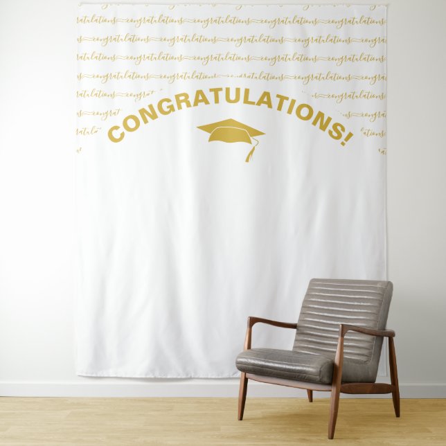 Tenture Diplôme Élégant en Or Blanc (En situation)