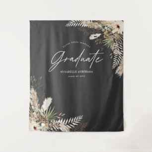 Tenture Diplômé favor pampas eucalyptus élégant noir