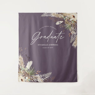 Tenture Diplômé favor pampas eucalyptus violet élégant