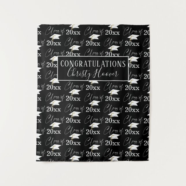Tenture Diplômé PROMOTION DE Nom du script Photo Accessoir (Devant)