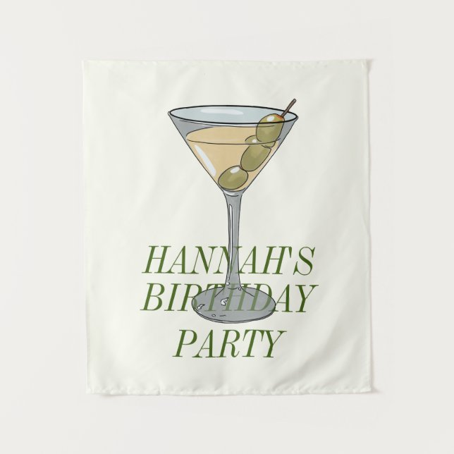 Tenture Dirty Martini Invitation d'anniversaire (Devant)