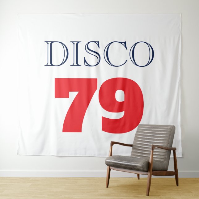 Tenture Divertissement musical Disco 79 Pop Art Rétro (En situation (horizontale))
