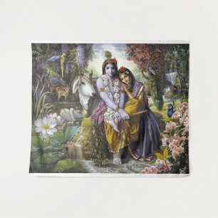 Tenture Divine Couple All-Attractif Krishna & Radha