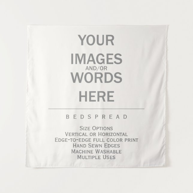 Tenture DIY - Dessus de lit 145 cm x 145 cm / (Devant)