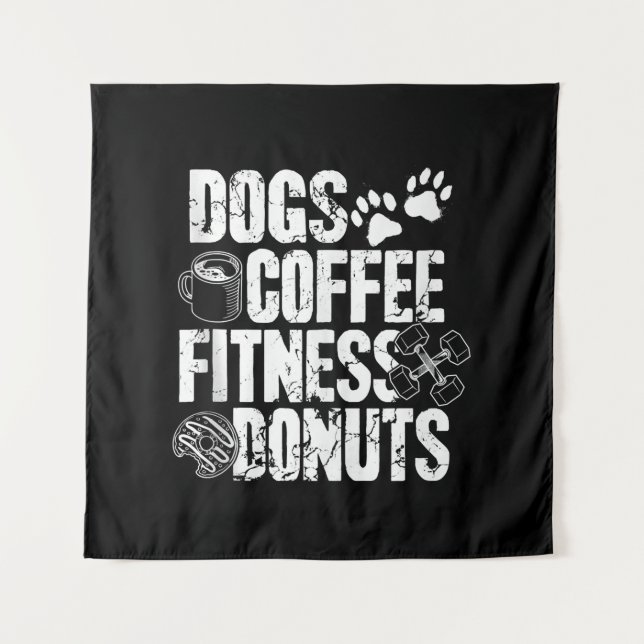 Tenture Dogs Coffee Ness Donuts (Devant)