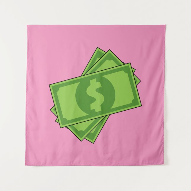 Tenture Dollar de l'argent du dessin (Devant)